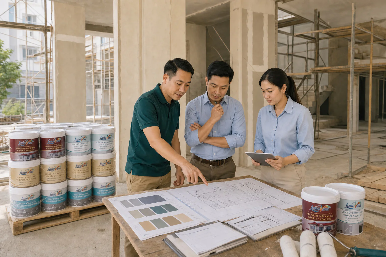 Nhóm dự án trao đổi kế hoạch sản phẩm, kỹ thuật và cung ứng sơn