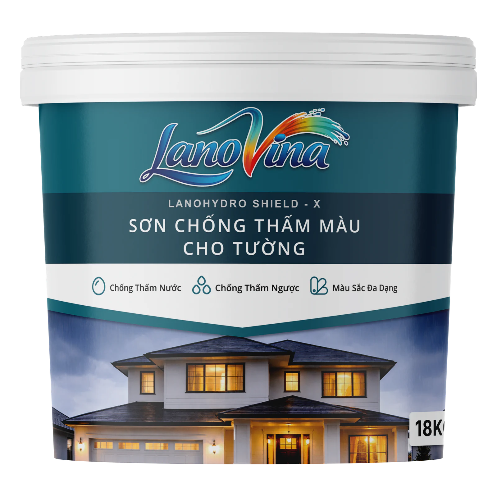 Bao bì sản phẩm LanoVina CT1K — Sơn chống thấm màu cho tường