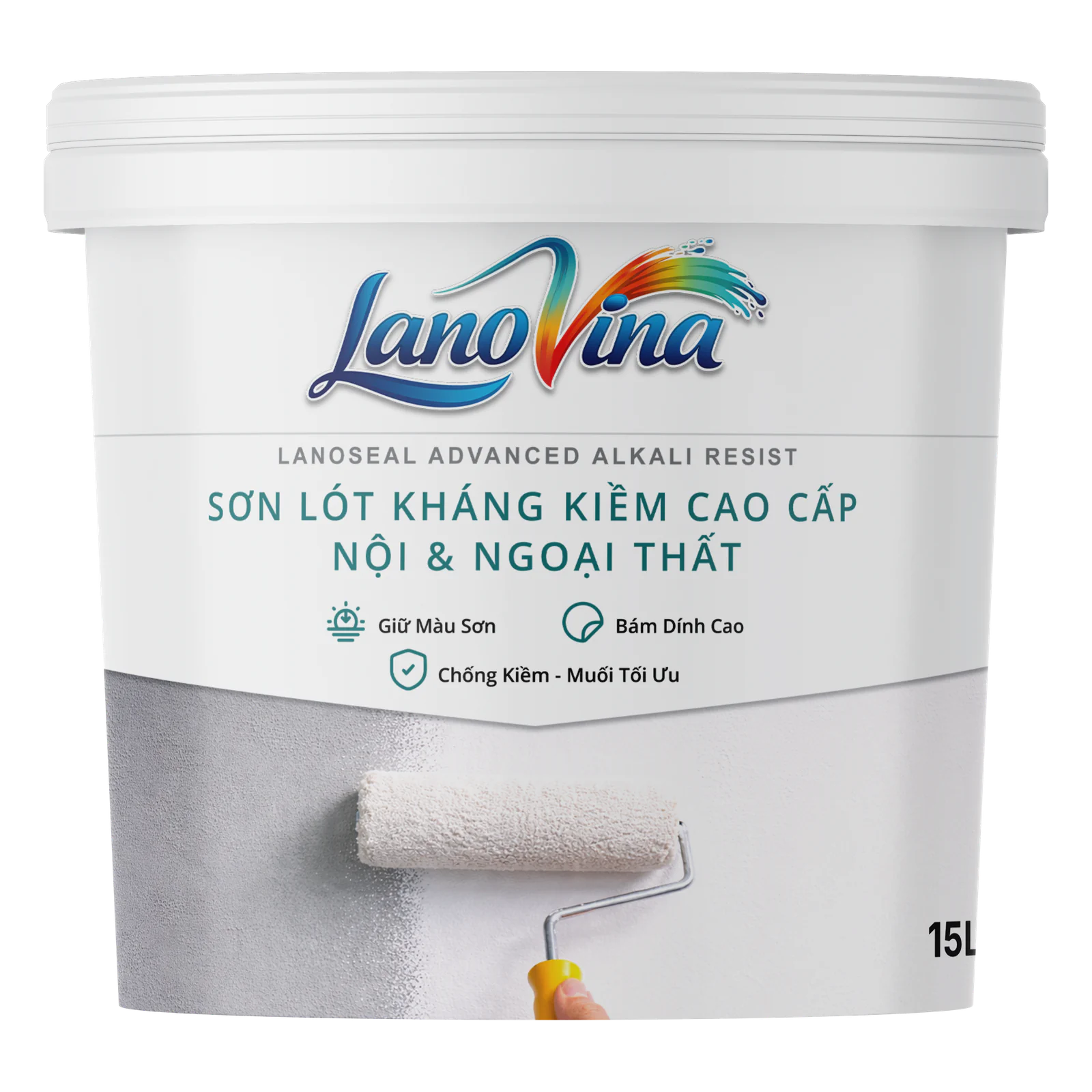 Bao bì sản phẩm LanoVina LAR — Sơn lót kháng kiềm cao cấp nội & ngoại thất